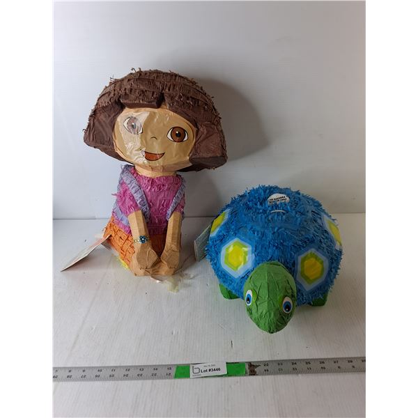 (2) Pinatas- Dora & Turtle