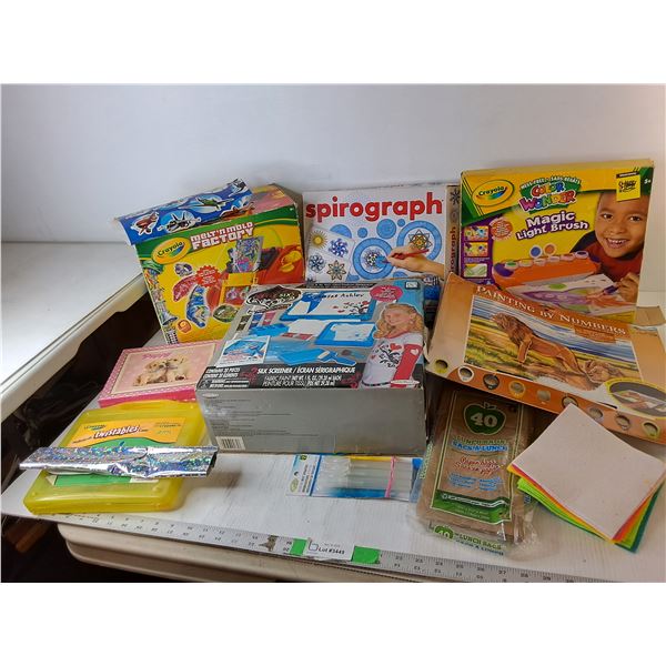 Games/Art Kits- Spirograph, Melt n' Mold Factory, Silk Screener, Misc. As Is- Cannot Ship