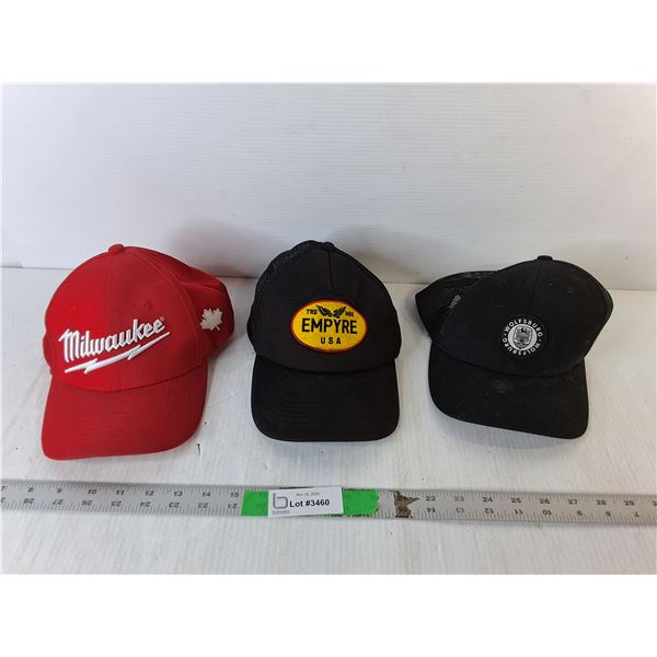 (3) Hats- Milwaukee, Empyre USA, Wolfsburg