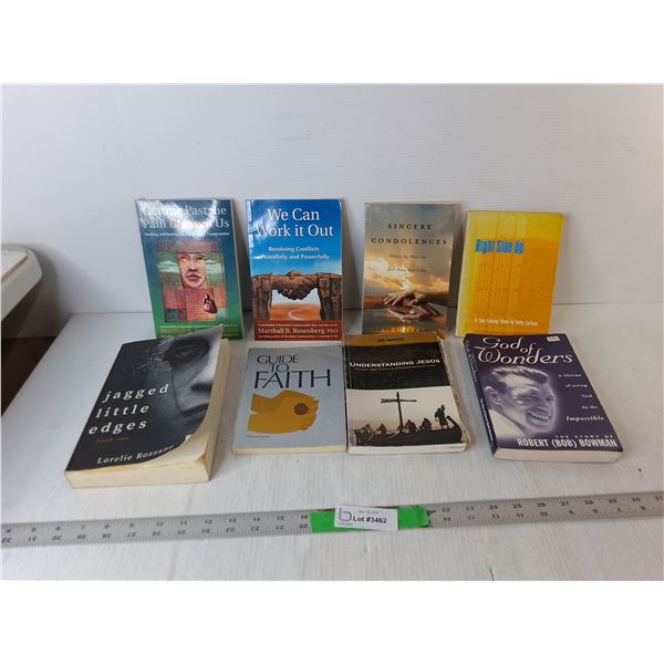 (8) Books- Resolving Conflicts, Guide to Faith, Jagged Little Edges, MIsc.