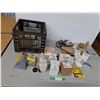 Image 1 : Plastic Milk Crate 13" x 11", Washers, Wood Screws, Misc. Cannot Ship