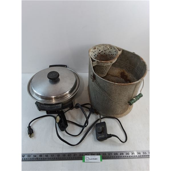 Lifetime Electric Grill w/2 Cords - Untested, MacLeod's Galvanized Mop Bucket - Pickup Preferred