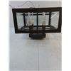 Image 2 : Black Metal 4-Light Light Fixture - 11x11x11" - Untested