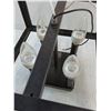 Image 4 : Black Metal 4-Light Light Fixture - 11x11x11" - Untested