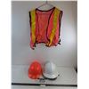 Safety Lot (Hard Hats - 1 New, Glasses, Vest - Size Large)