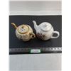 (2) Vintage Porcelain Teapots (Sudlow English & Royal Oak Chinese)