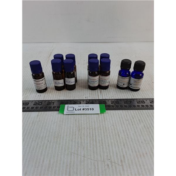 (11) 20 ml of Bottles Essential Oils (4-Nutmeg, 4-Lavender, 2-Mandarin, 1-Corriander) - 9 Sealed