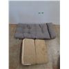 Image 1 : (2) Cushions 46" x 22" x 4" & 24" x 24" x 7", Cannot Ship