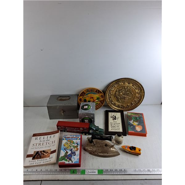 Vintage Electric Iron, Toy Semi Truck, Digital Photo Display Ornament, Decorative Plates, Misc