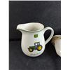 Image 2 : John Deere Ceramic Pitcher, Braun Blender with Accessories - Powers On, As Is