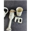 Image 3 : John Deere Ceramic Pitcher, Braun Blender with Accessories - Powers On, As Is