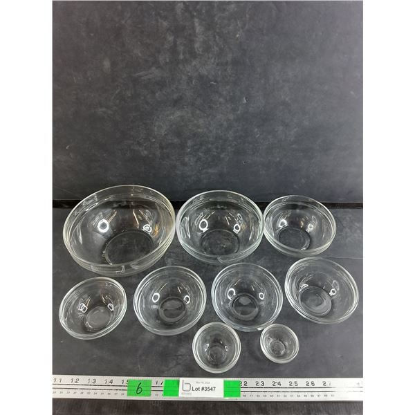 Glass Bowls 2" to 8"