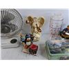 Image 3 : Desk Fan - Powers On, As Is, Angel Figure, Tea Candle Holders, Cocktail Mixer, Tin Box