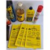 Image 5 : Lemon Polishing Oil, Hand Sanitizer Gel, Butane Fuel, Raid Foam Bug Killer, Glue Boards, Shoe Brush