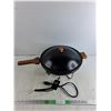 Image 1 : 14"  Electric Wok Pan with Lid - Powers On, As Is