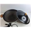 Image 3 : 14"  Electric Wok Pan with Lid - Powers On, As Is