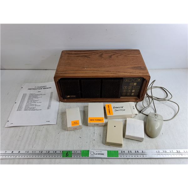 Vintage LifeGard Security System, Remote Switches, Computer Mouse - As Is