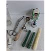 Image 4 : Measuring Pitcher, Ice Cream Scoop, Scissors, Coleman Filter Funnel, Bottle Opener, Candles, Misc
