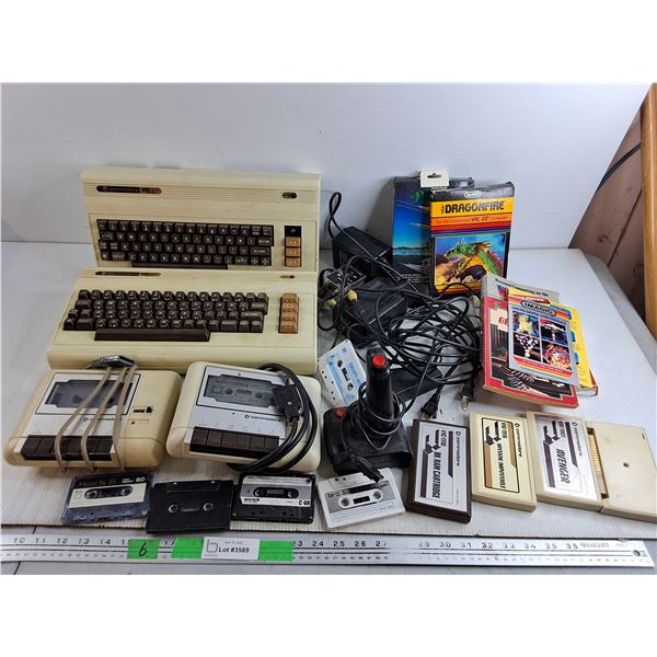 Commodore Keyboards, Cassette Players, Joystick, Cartridges, Misc - As Is