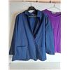 Image 2 : Blue Blazer with Pockets, Purple Tee (M)