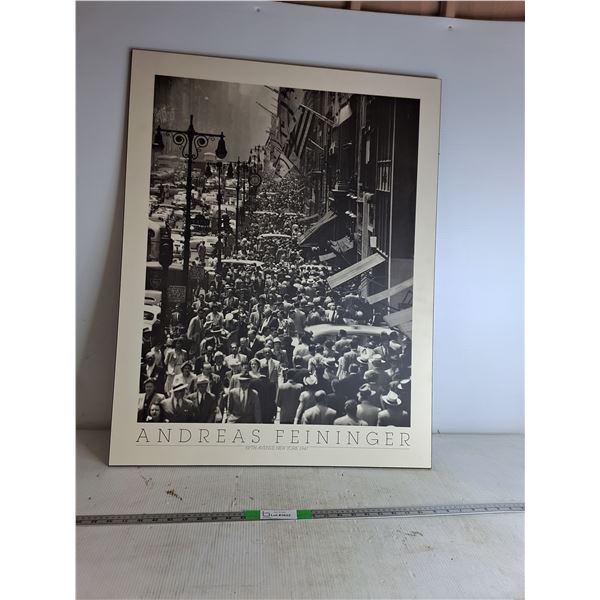 *Wall Art- Picture of New York 5th Ave 1974 (27.5"x35")(Cannot Ship)