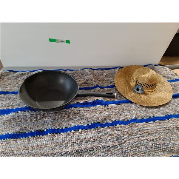 Pan, Wicker Hat, Rug 52"x29"