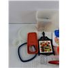 Image 2 : Tupperware Container & Lids, Dough Roller, Tablecloth 68" x 50", Juicer, Tile Art