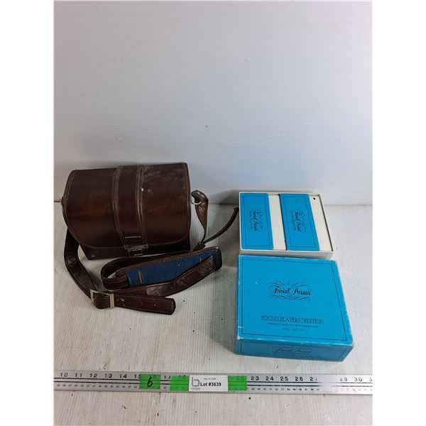 Marsand Leather Camera Bag 9" x 5" x 7", Trivial Pursuit Young Player Edition Game