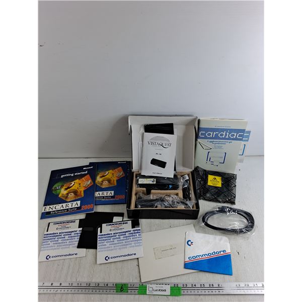VistaQuest Photo Scanner, PCB, Commodore 64 Easyscript, Cord, Microsoft Guides