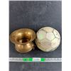 Image 1 : Brass Spittoon 8" x 6", Soccer Ball