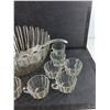 Image 5 : Glass Punch Bowl, Ladle, Cups - PICK UP