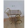 Image 1 : *Vintage Brass & Glass Bar Cart 26" x 14" x 29", Cannot Ship