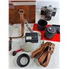 Image 3 : Praktica LLC Film Camera, Camera Flash, Lens, Camera Bag 13" x 7" x 9", Misc - As Is
