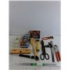 Ratchet Set, Scraper, Tin Shears, Carpenters Square, Flex Extension Set, Nail Puller, Misc