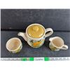 Image 4 : Ceramic Tea Pot, Cream & Sugar Set
