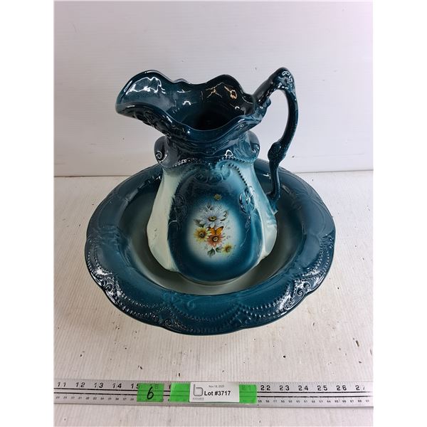 Ironstone 16"  Ceramic Bowl, Ceramic Pitcher, Pickup Preferred