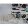 Image 2 : Dust Cartridges, Sanding Belt, Hand Drill, Tin Shears, Respirator, Safety Goggles, Misc