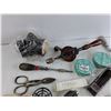 Image 3 : Dust Cartridges, Sanding Belt, Hand Drill, Tin Shears, Respirator, Safety Goggles, Misc