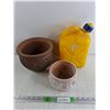 Image 1 : 1 Gal Jerry Can, (2) Ceramic Planters
