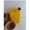 Image 4 : 1 Gal Jerry Can, (2) Ceramic Planters