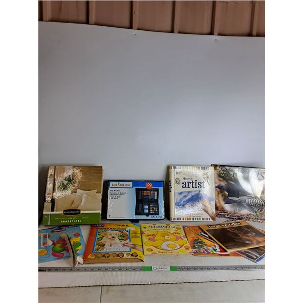 Wallpaper Grass Cloth Book, Kids Art Set,  Home Artist Book, (2) Calendars, (2) Kids Books,Misc