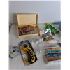 Image 2 : Multi-Purpose Rotary Cutter, Mini Confetti Tubes,  Wooden Box,  Travel Jars, 10" Tweezer,Misc