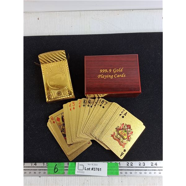 ^999.9 Gold Playing Cards - Authenticity Not Guaranteed