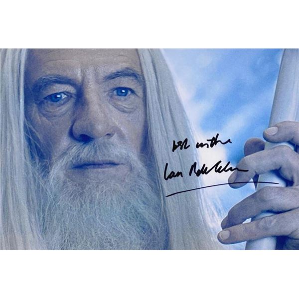 The Lord of the Rings Ian McKellen facsimile signed  movie photo