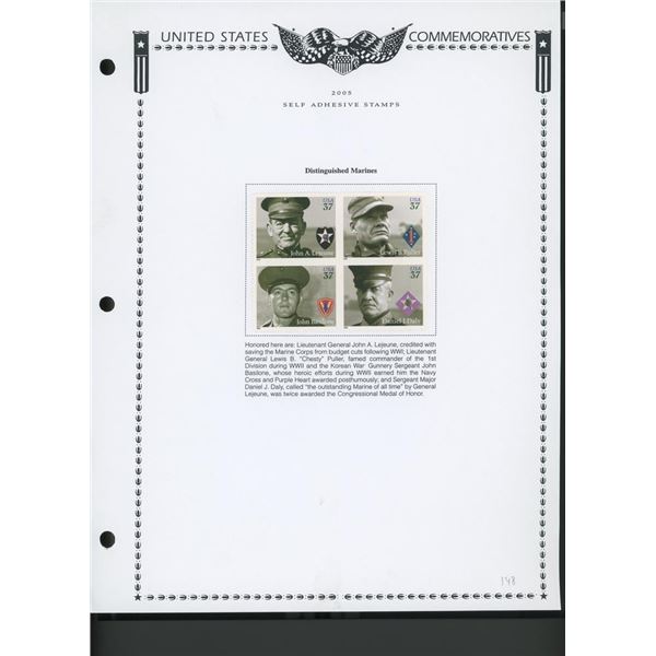 2005 United States Self-Adhesive Booklet Stamp Set: Marines
