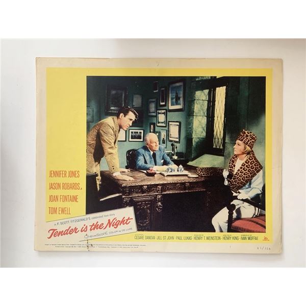 Tender is the Night 1962 vintage lobby card