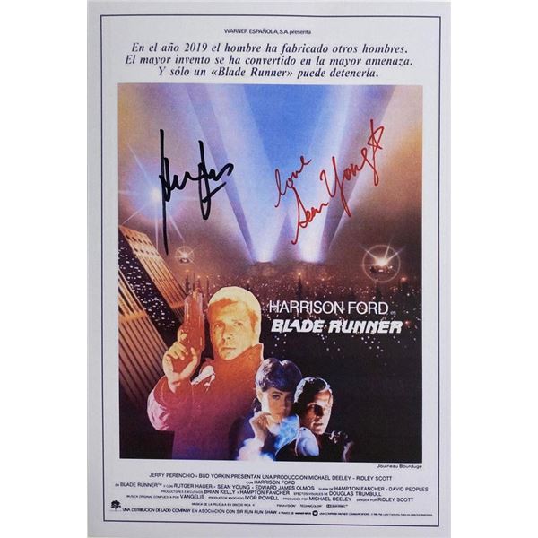 Blade Runner Harrison Ford and Sean Young facsimile signed movie photo
