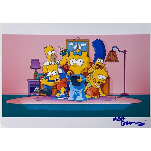 The Simpsons Matt Groening facsimile signed photo