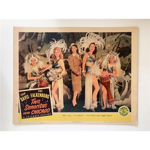 Two SeÃ±oritas from Chicago   original 1943 vintage lobby card