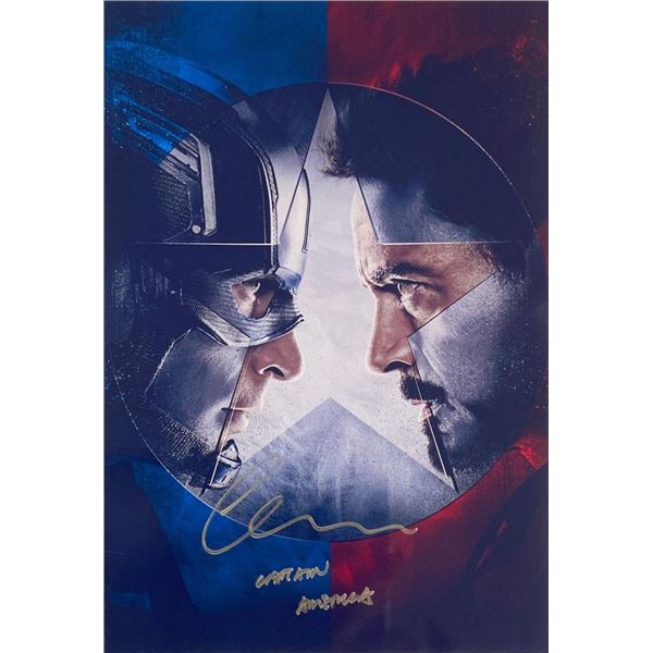 Captain America: Civil War Chris Evans facsimile signed movie photo